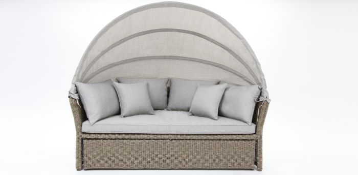 Luna Canopy Daybed in Stone