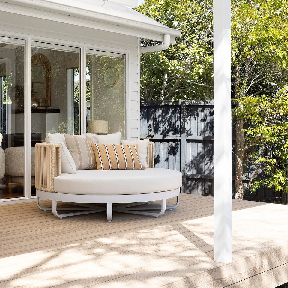 Amalfi Round Aluminium & Rope Daybed