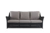 Avalon 3 Seater Couch Lounge in rattan cane black