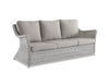 Avalon 3 Seater Couch Lounge in rattan cane in White Gray Color Front View