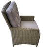 Eleganza Arm Chair for DIning Outdoors in Grey Wicker Side View