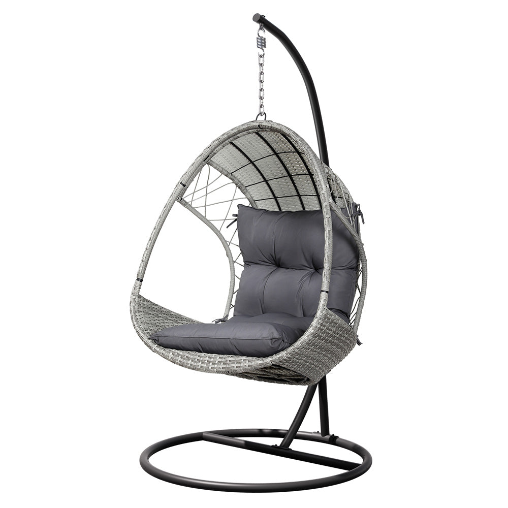 Eleanor Hanging Egg Chair in Light Grey