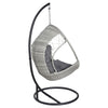 Eleanor Hanging Egg Chair in Light Grey