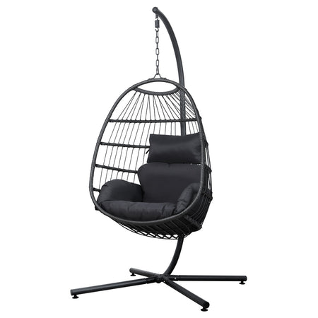 Seaside Hanging Egg Chair in Grey