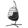 Seaside Hanging Egg Chair in Grey