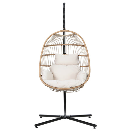 Seaside Hanging Egg Chair in Cream