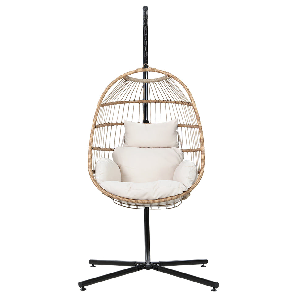 Seaside Hanging Egg Chair in Cream