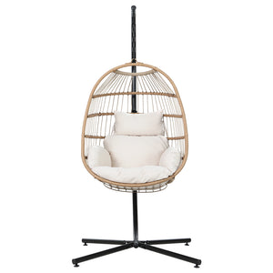 Seaside Hanging Egg Chair in Cream