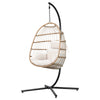 Seaside Hanging Egg Chair in Cream