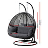 Cocoon Deluxe Double Hanging Egg Chair in Slate Grey