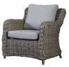 Hayman Lounge Chair in Grey Rattan Wicker for Patio Backyard Balcony Front View