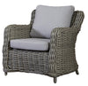 Hayman Lounge Chair in Grey Rattan Wicker for Patio Backyard Balcony Lounge Set Front View