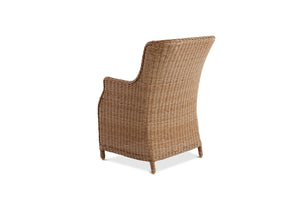 Airlee Outdoor Dining Rattan Wicker Chair in Natural Back Angle