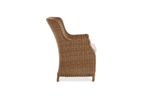 Airlee Outdoor Dining Rattan Wicker Chair in Natural Side View