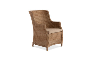 Airlee Outdoor Dining Rattan Wicker Chair in Natural Colour Side Angle