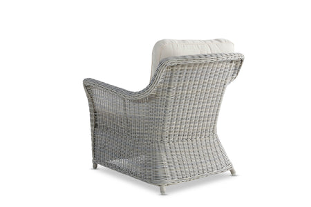 Avalon Cane Rattan Arm Chair For Outdoors in Natural Front View