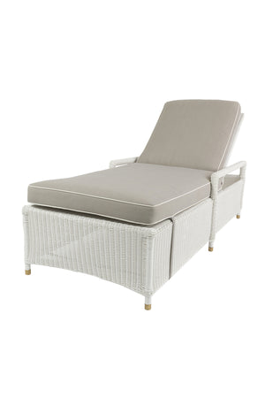 Sorrento Sun Bed in White Grey