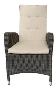 McKinnon 8 Piece Outdoor Wicker Recliner Dining Set