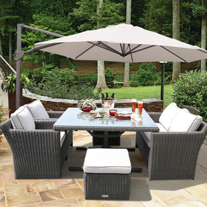 Carlton Two Seater Outdoor Lounge in Black Wicker Outdoor Dining Set in Black