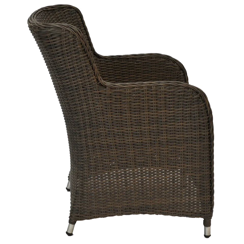 Bloomora Dining Chair Wicker Rattan Outdoor Furniture Side View