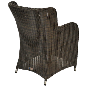 Bloomora Dining Chair Wicker Rattan Outdoor Furniture Back Angle