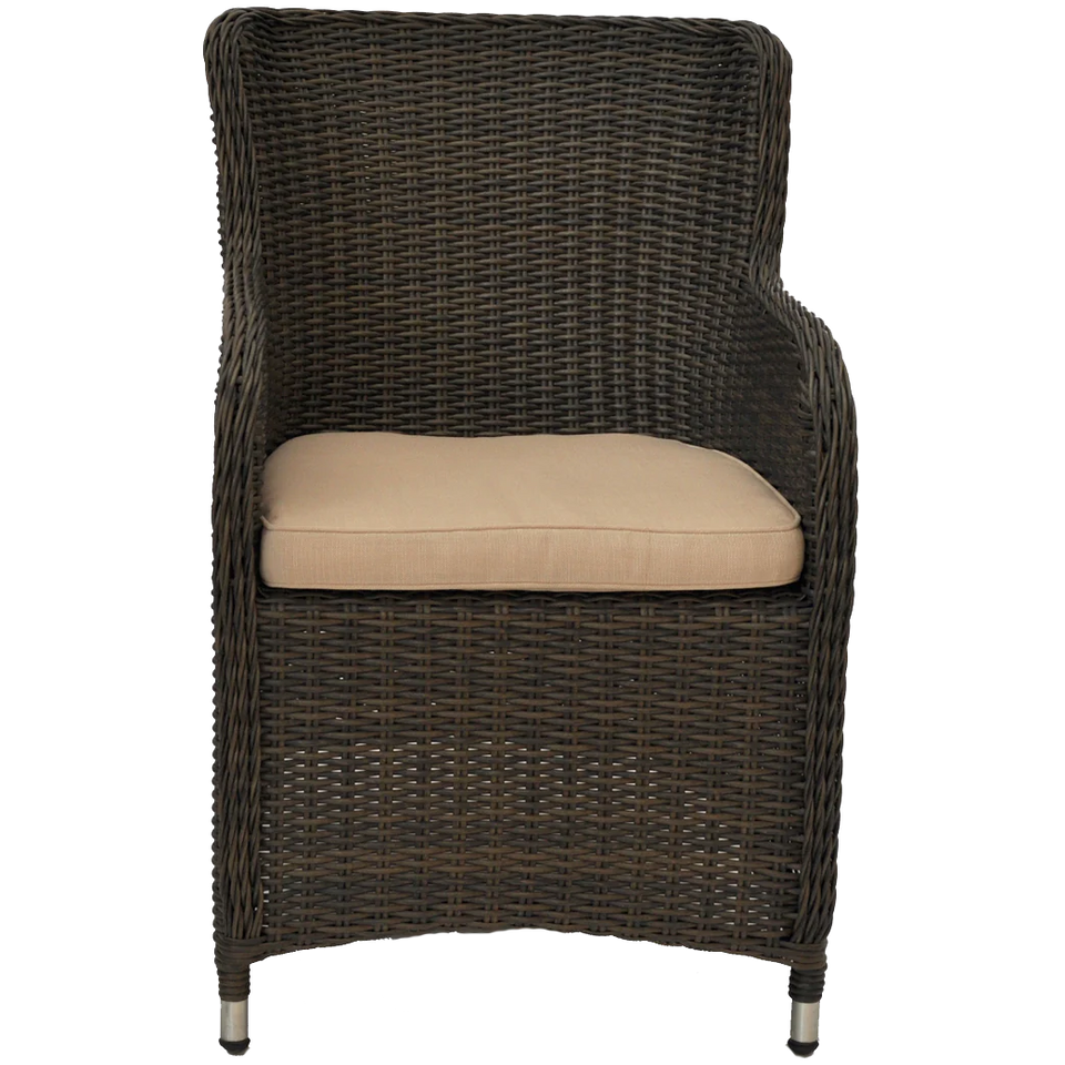 Bloomora Dining Chair Wicker Rattan Outdoor Furniture Front View