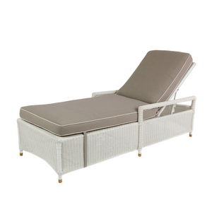 Sorrento Sun Bed in White Grey