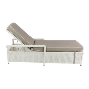 Sorrento Sun Bed in White Grey