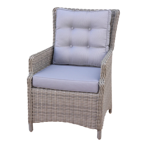 Eleganza Lounge Chair Grey Wicker for Patio Balcony