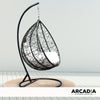 Aero Hanging Egg Chair in Black and Cream