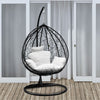 Aero Hanging Egg Chair in Black and Cream