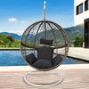Eclipse Hanging Egg Chair in Oatmeal and Grey