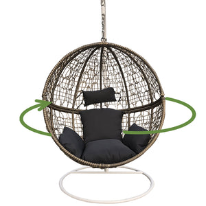 Eclipse Hanging Egg Chair in Oatmeal and Grey