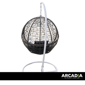 Eclipse Hanging Egg Chair in Oatmeal and Grey