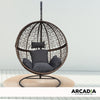 Eclipse Hanging Egg Chair in Brown and Grey