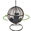 Eclipse Hanging Egg Chair in Brown and Grey