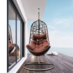 Lunar Hanging Egg Chair (Coffee)