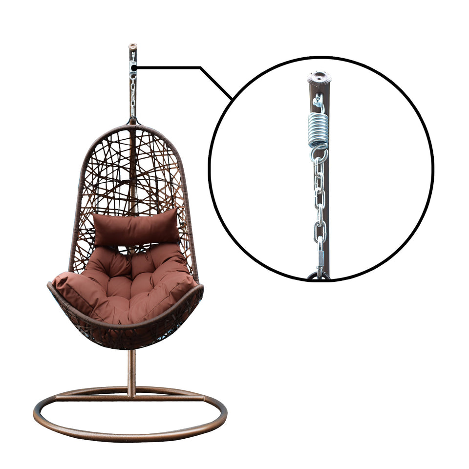 Lunar Hanging Egg Chair (Coffee)