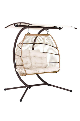 Wicker Nest Double Hanging Egg Chair