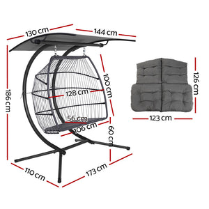 Wicker Nest Double Hanging Egg Chair