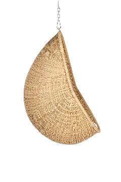 Cuba Hanging Egg Chair in Natural Colour Rattan material